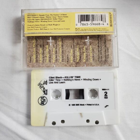 Clint Black Killin’ Time Cassette 1989 RCA BMG - Picture 3 of 4